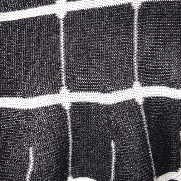 🌵fit/flare Black & White Skirt Dress Knit P - Picture 2 of 4